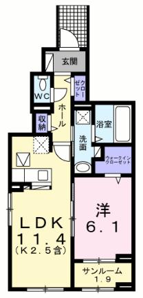 スフィーダ 103｜東京都青梅市新町５丁目(賃貸アパート1LDK・1階・50.03㎡)の写真 その2