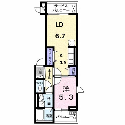 ベル　アンジュ 401｜神奈川県川崎市川崎区渡田向町(賃貸マンション1LDK・4階・40.06㎡)の写真 その2