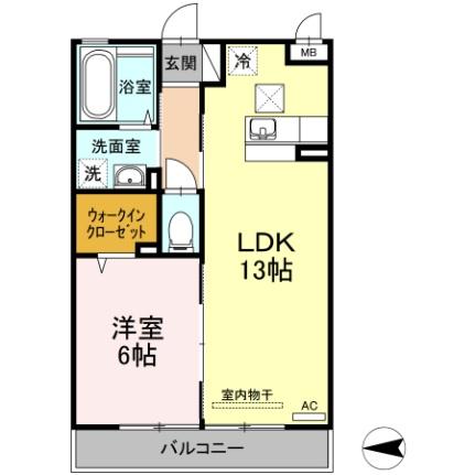 神奈川県川崎市中原区下小田中４丁目(賃貸アパート1LDK・1階・45.04㎡)の写真 その2