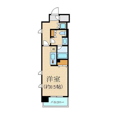 クリオ五反田 606｜東京都品川区西五反田８丁目(賃貸マンション1R・6階・33.28㎡)の写真 その2