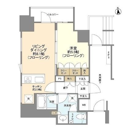 ブランズ大手町 ｜東京都千代田区神田錦町１丁目(賃貸マンション1LDK・10階・41.20㎡)の写真 その2