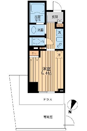 クリオ上野毛ラ・モード 0106｜東京都世田谷区上野毛１丁目(賃貸マンション1K・1階・22.59㎡)の写真 その2