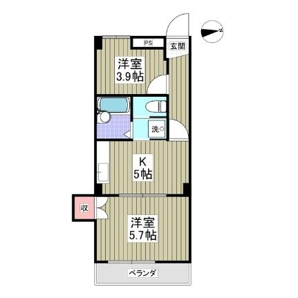 リアリーハイツ 303｜神奈川県川崎市中原区下新城２丁目(賃貸マンション2K・3階・32.60㎡)の写真 その2