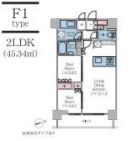 ドゥーエ西馬込ＩＩ 0306｜東京都大田区仲池上１丁目(賃貸マンション2LDK・3階・45.34㎡)の写真 その2