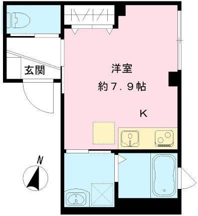 アドヴァンス等々力 102号室｜東京都世田谷区等々力７丁目(賃貸マンション1R・1階・23.85㎡)の写真 その2