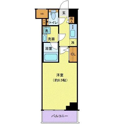 ジェノヴィア本羽田スカイガーデン 403｜東京都大田区本羽田１丁目(賃貸マンション1K・4階・25.81㎡)の写真 その2