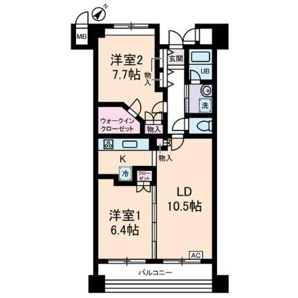 グランデュール千鳥 0302｜東京都大田区千鳥１丁目(賃貸マンション2LDK・3階・61.62㎡)の写真 その2