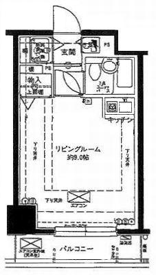 メイツ品川南 1003｜東京都品川区南大井３丁目(賃貸マンション1R・10階・22.80㎡)の写真 その2