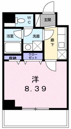 パラッツオ八ッ山 204｜東京都品川区北品川１丁目(賃貸マンション1K・2階・26.51㎡)の写真 その2