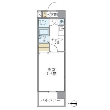 イーストコート芝 401｜東京都港区芝３丁目(賃貸マンション1K・4階・24.56㎡)の写真 その2