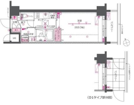 ＺＯＯＭ戸越銀座 104｜東京都品川区戸越２丁目(賃貸マンション1K・1階・26.62㎡)の写真 その2