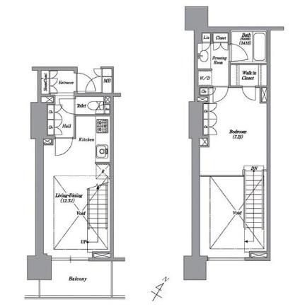 レキシントンスクエア白金高輪 0803｜東京都港区高輪１丁目(賃貸マンション1LDK・8階・53.53㎡)の写真 その2