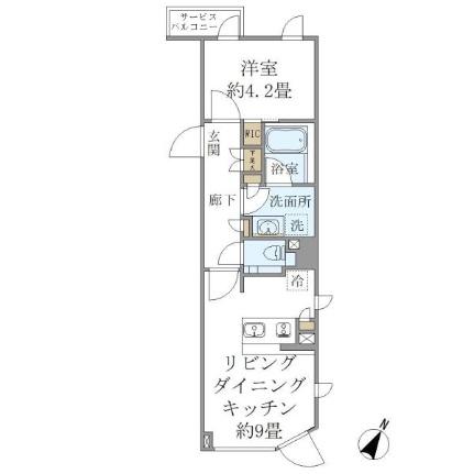 ＣＯＭＰＯＳＩＴＥ高輪 202｜東京都港区高輪１丁目(賃貸マンション1LDK・2階・35.66㎡)の写真 その2