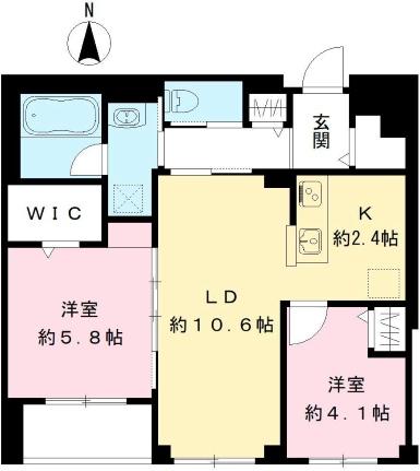 北品川テラス 103号室｜東京都品川区北品川３丁目(賃貸マンション2LDK・1階・55.97㎡)の写真 その2