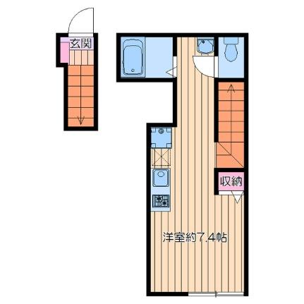 テアトロパッド 205｜東京都葛飾区西新小岩５丁目(賃貸アパート1R・1階・23.65㎡)の写真 その2