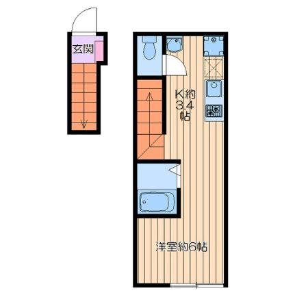 テアトロパッド 201｜東京都葛飾区西新小岩５丁目(賃貸アパート1R・1階・23.91㎡)の写真 その2