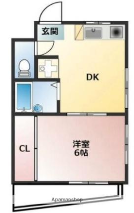 東京都葛飾区東新小岩１丁目(賃貸マンション1DK・3階・26.40㎡)の写真 その2