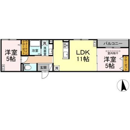 東京都江戸川区東葛西２丁目(賃貸アパート2LDK・2階・50.58㎡)の写真 その2