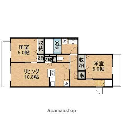 （仮称）百草メゾン 205｜東京都日野市百草(賃貸マンション2LDK・2階・54.69㎡)の写真 その2