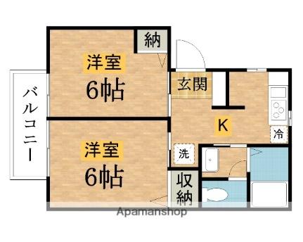 グランシード 202 ｜ 東京都八王子市上野町（賃貸アパート2DK・2階・35.00㎡） その2