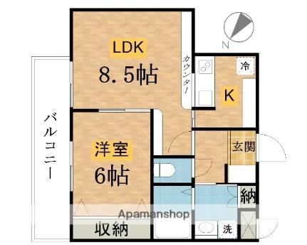 豊田メゾン 301｜東京都日野市多摩平２丁目(賃貸マンション1LDK・3階・44.74㎡)の写真 その2