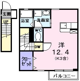 シャトウ上水 303｜東京都福生市牛浜(賃貸アパート1R・3階・33.68㎡)の写真 その2