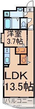 アートガーデン・イシダ ｜東京都立川市富士見町２丁目(賃貸マンション1LDK・5階・40.00㎡)の写真 その2