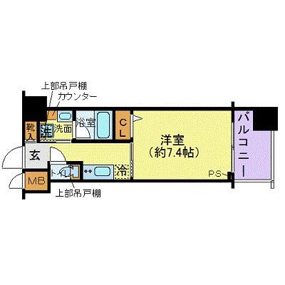 ＺＯＯＭ府中 803｜東京都府中市府中町２丁目(賃貸マンション1K・8階・25.54㎡)の写真 その2