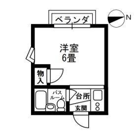 調布ハイムピア 111｜東京都調布市小島町２丁目(賃貸アパート1R・1階・14.00㎡)の写真 その2