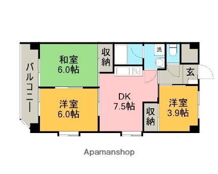 リバティ上溝 801｜神奈川県相模原市中央区上溝(賃貸マンション2SDK・8階・51.30㎡)の写真 その2