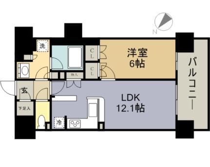 ＢＬＥＳＳ宮崎台 0803｜神奈川県川崎市宮前区宮崎２丁目(賃貸マンション1LDK・8階・45.50㎡)の写真 その2