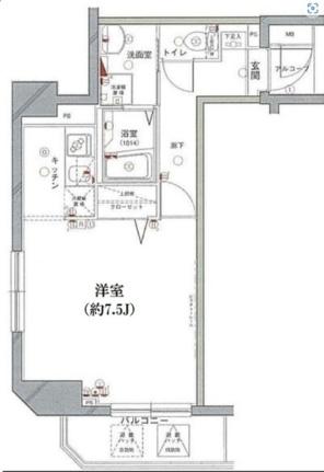 神奈川県横浜市都筑区中川中央１丁目(賃貸マンション1K・6階・30.06㎡)の写真 その2