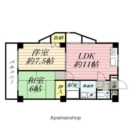 すまい・る・仲通 ｜神奈川県横浜市鶴見区仲通１丁目(賃貸マンション2LDK・2階・51.15㎡)の写真 その2