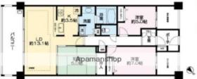 コートヒルズ横濱山手  ｜ 神奈川県横浜市中区根岸旭台（賃貸マンション3LDK・1階・77.44㎡） その2