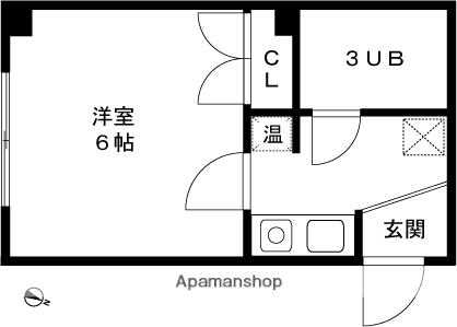 レディース3 102 ｜ 新潟県長岡市山田３丁目（賃貸マンション1K・1階・17.44㎡） その2