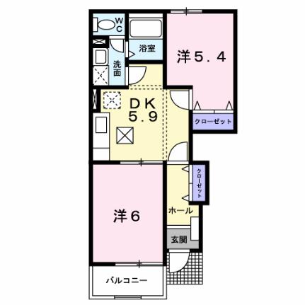 グランジェルメＡ 101｜新潟県小千谷市若葉２丁目(賃貸アパート2K・1階・42.77㎡)の写真 その2