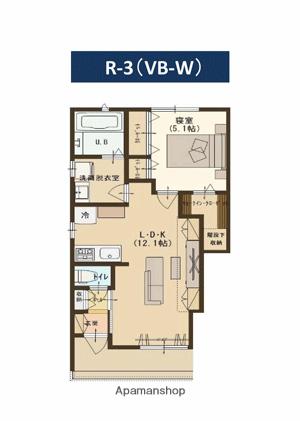 ファーストストーリー・渡場Ａ R3｜新潟県長岡市渡場町(賃貸アパート1LDK・1階・43.49㎡)の写真 その2