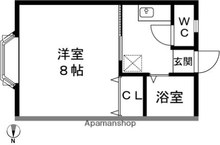 コスモハイツスズキ 105 ｜ 新潟県長岡市南七日町（賃貸アパート1K・1階・23.10㎡） その2