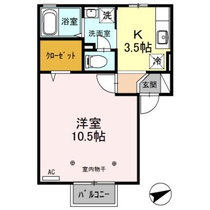 サンボナール 103｜新潟県長岡市寺島町(賃貸アパート1K・1階・34.19㎡)の写真 その2