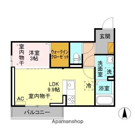 サニーガーデン 206｜新潟県上越市大豆１丁目(賃貸アパート1LDK・2階・34.67㎡)の写真 その2