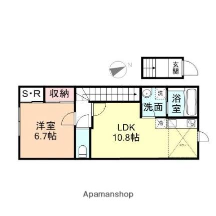 メゾン・パルフェ　Ａ棟・Ｂ棟 B201 ｜ 富山県高岡市上関（賃貸アパート1LDK・2階・48.83㎡） その2