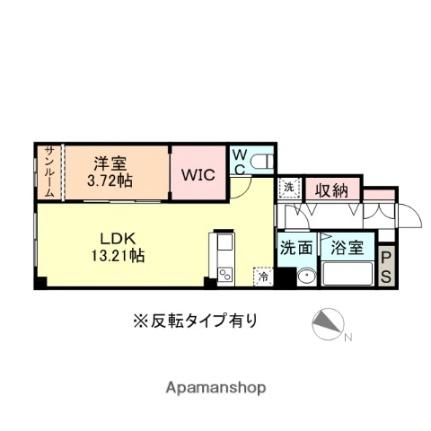 ＣＲＥＡ 108｜富山県富山市中冨居新町(賃貸アパート1LDK・1階・44.21㎡)の写真 その2