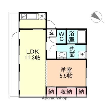 富山県富山市畑中（賃貸マンション1LDK・2階・44.98㎡） その2