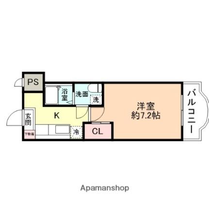 富山県富山市稲荷元町２丁目(賃貸マンション1K・2階・22.70㎡)の写真 その2