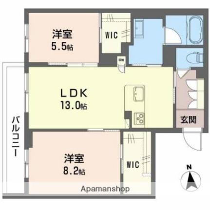 ル・スリ―ル西中野 302｜富山県富山市西中野本町(賃貸マンション2LDK・3階・65.60㎡)の写真 その2