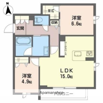 ル・スリ―ル西中野 305｜富山県富山市西中野本町(賃貸マンション2LDK・3階・63.38㎡)の写真 その2