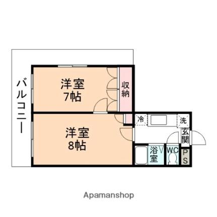 富山県富山市大町（賃貸マンション2K・2階・35.84㎡） その2