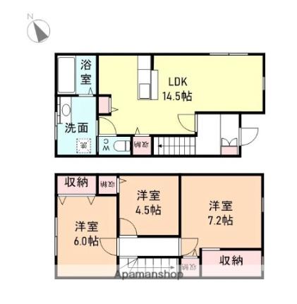 Ｓｏｌａｔｉｏ 103 ｜ 富山県富山市掛尾町（賃貸テラスハウス3LDK・1階・81.16㎡） その2