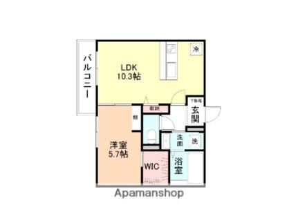 ソシア　オッツ牛島 202 ｜ 富山県富山市牛島本町１丁目（賃貸アパート1LDK・2階・40.04㎡） その2