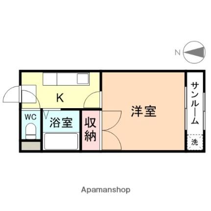 ウエルハイツ 303 ｜ 富山県富山市東黒牧（賃貸アパート1K・3階・23.25㎡） その2